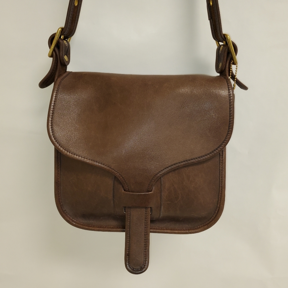 Rare Vintage 1970s or 80s Coach Courier Bag NYC